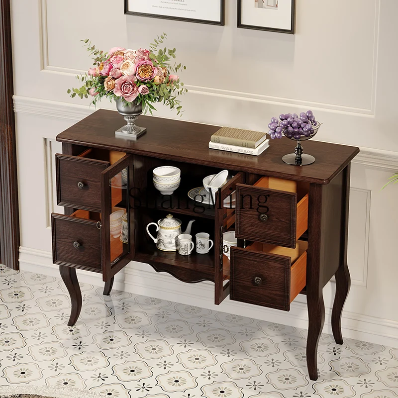 CL semi-round entrance table corridor table against the wall table living room sofa background cabinet