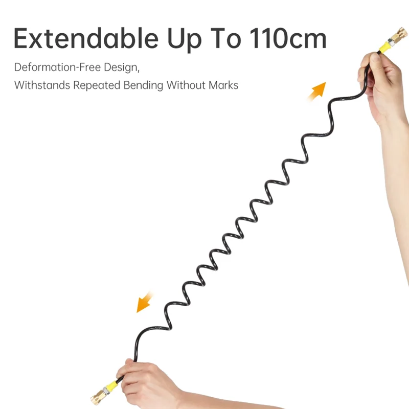 퀵 커넥트 듀얼 암 커넥터 고압 호스, 63Mpa, M10x1 스레드 스프링 디자인