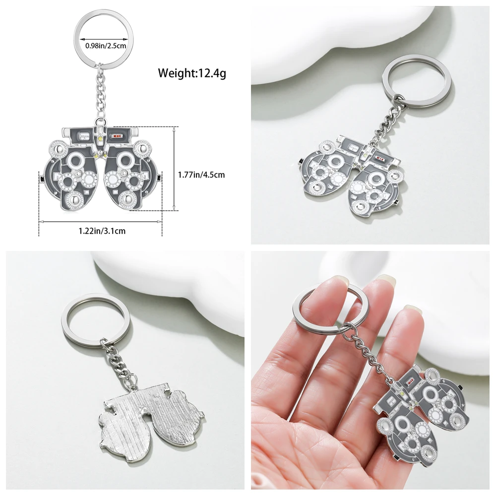 Hanreshe Medical Charm Keychain Set Stethoscope Heart Lung Pendants Keyring for Doctor Nurse Backpack Bag Key Chian Jewelry view 5