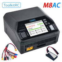 ToolkitRC M8AC Smart Lipo Battery Charger Discharger AC 200W DC 600W 20A for 1-8S LiHV Lipo Battery PD 65W FPV Model Parts Car