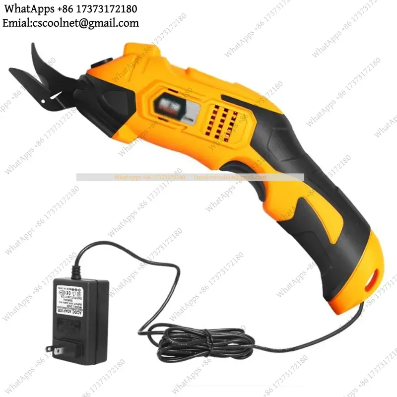 JS02 Electric Handheld Fabric Scissors, Heavy Duty Leather Cloth Cutter with Tungsten Steel Blades, Portable Cutting Tool