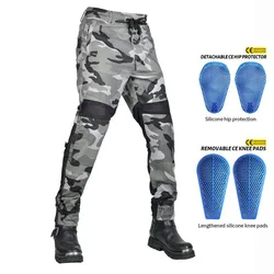 Summer Riding Knight Jeans With Protect Gear Pocket Net Motorcycle Pants Pantalones Motocicleta Hombre Featherbed Jeans Gears