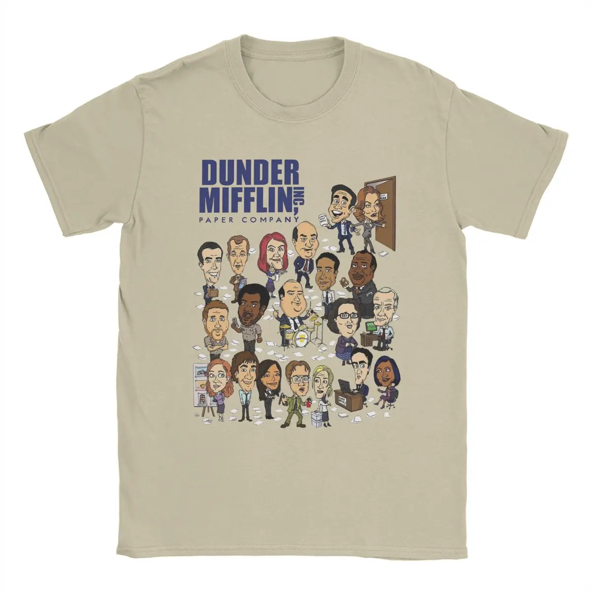 Men\'s T-Shirts Dunder Mifflin Paper Company The Office Leisure 100% Cotton Tee Shirt TV Show T Shirt Round Collar Tops Classic