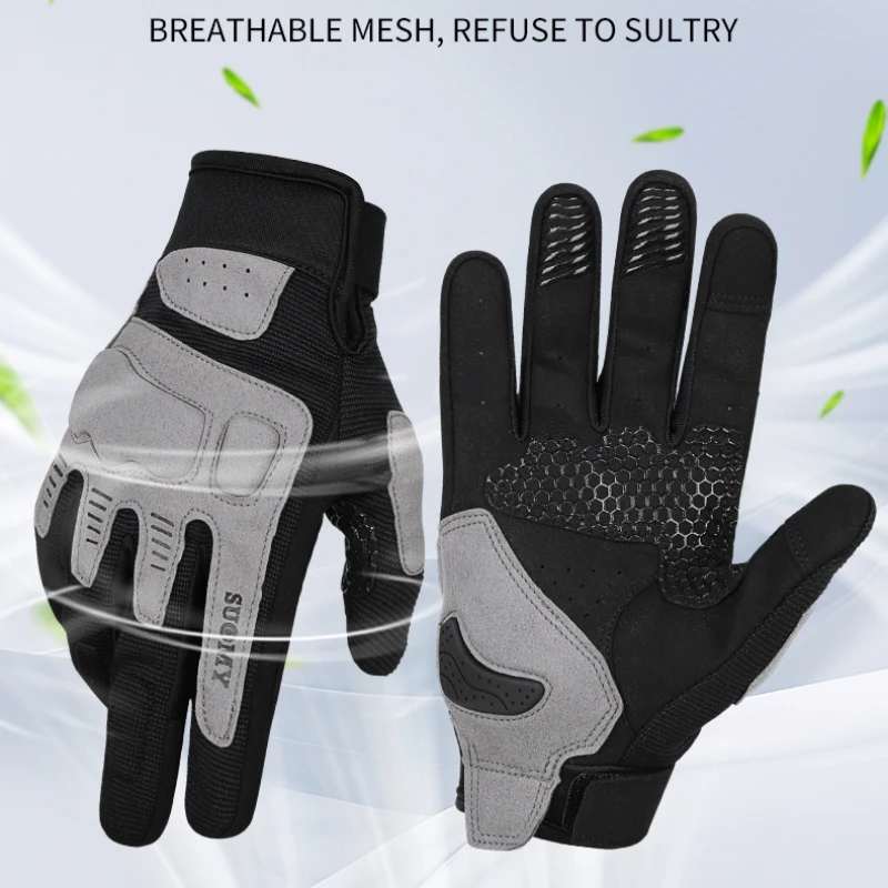 

Summer Mesh Breathable Full Finger Motorcycle Gloves Men Women Touch Screen Motorbike Riding Motocross Protective Gear Gloves