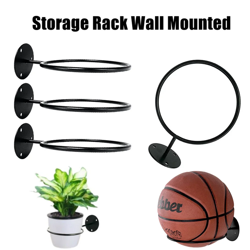 

Wall Mounted Basketball Storage Rack Iron Multi-purpose Football Display Shelf Ball Holder Space Saving Living Room Decor New