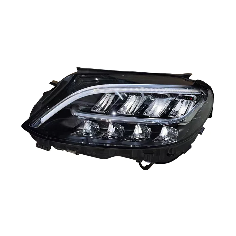 High Quality 12v New Geometric LED Lighting System for  C-Class W205 C260/C300/C200 Headlights 6000K Replacement