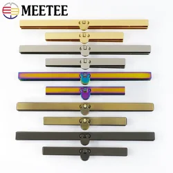 1/2Pcs Meetee 115/190mm Metal Kiss Lock Purse Handbag Frame Edge Strip Buckle Screw Handle Wallet Clip Locks Bag Parts Hardware