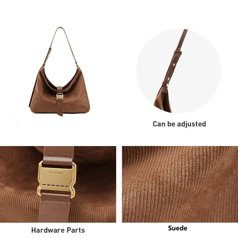 LA FESTIN Original Tote Bag Large Capacity Shoulder Bag New Women\'s bag Suede Bag Ladies Crossbody Bag