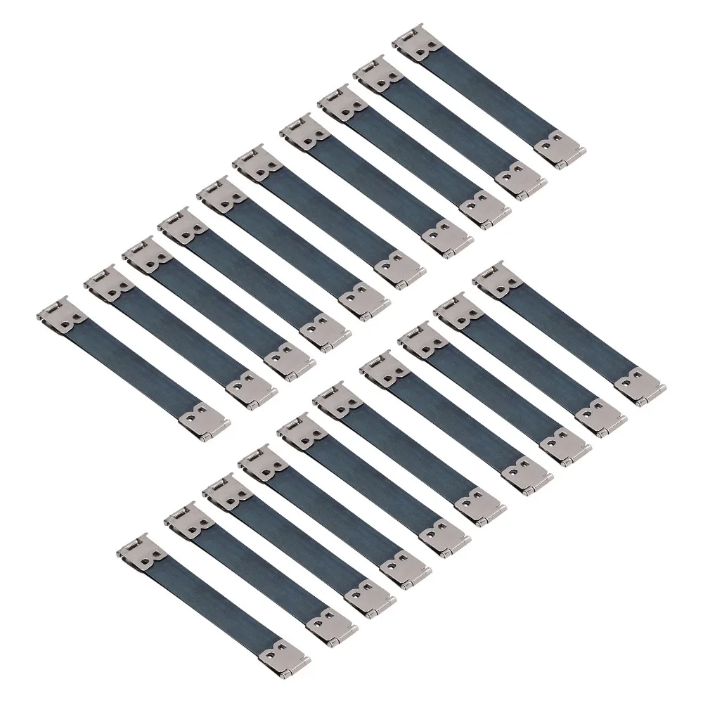 20pcs 10cm/3.94in Long Metal Bag Frame Metal Material Silver Internal Flex Frame Spring Clip Hook Kiss Clasp Clip For Coin Purse