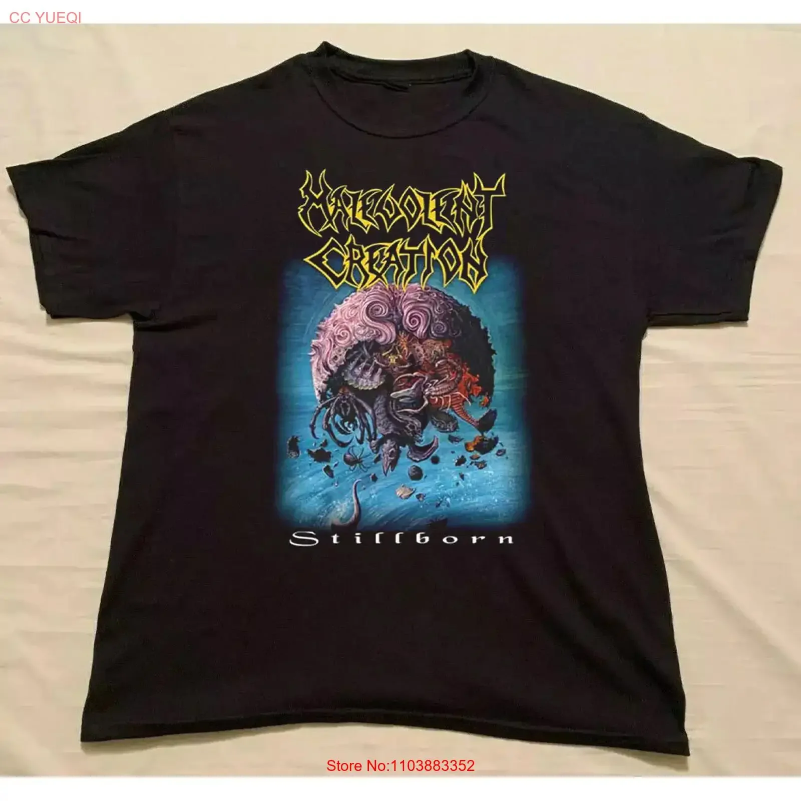 Camiseta Malevolent Creation Stillborn de algodón negro, todas las tallas S-5XL, HD569, estilo vintage, streetwear, ropa de diseñador versátil