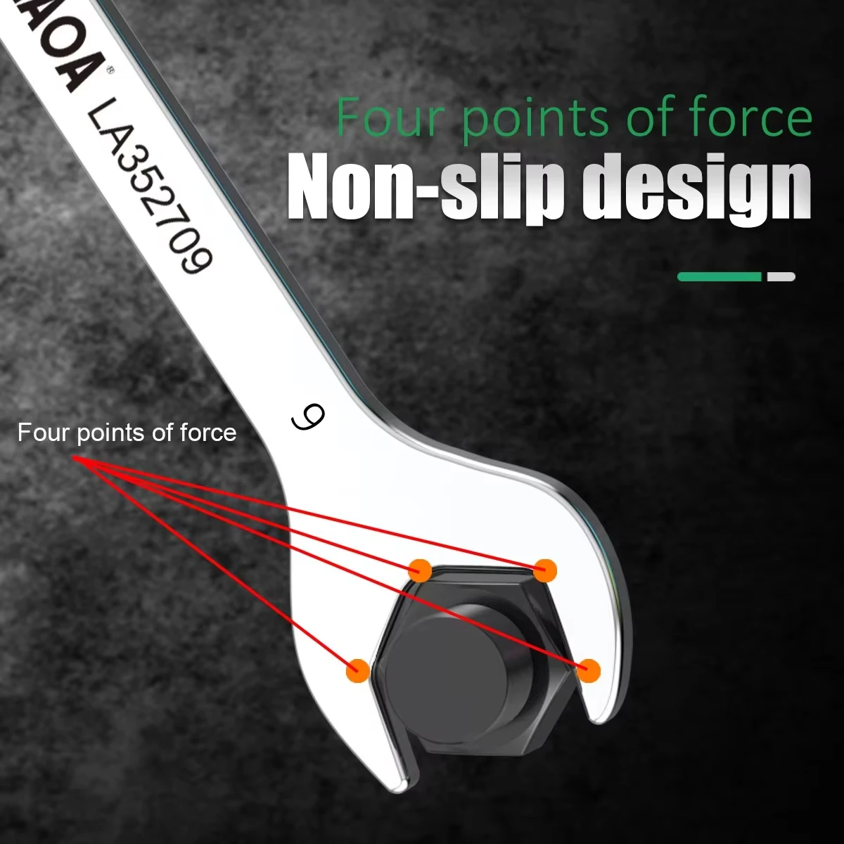 LAOA Mini Thin Double Open-end Wrench Stainless Steel Dual-purpose Wrench Auto Repair Household Set of Tools 5mm-11mm 4.5-11mm