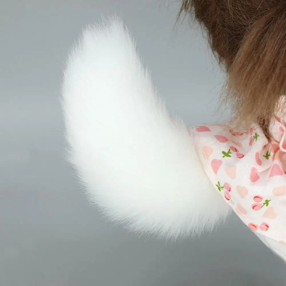 20cm Puppe Kleidung niedlichen Puff ärmel Prinzessin Kleid Hosen Stirnband Katzen ohren Haar Reifen pelzigen Schwanz für 14 Zoll Idol Puppen Zubehör