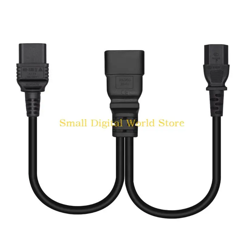 77UB C20 إلى C13 + C19 سلك الطاقة IEC320 C20 ذكر إلى C13 + C19 أنثى محول طاقة كابل تمديدي للمحول الحبل 1FT/0.32 متر #2