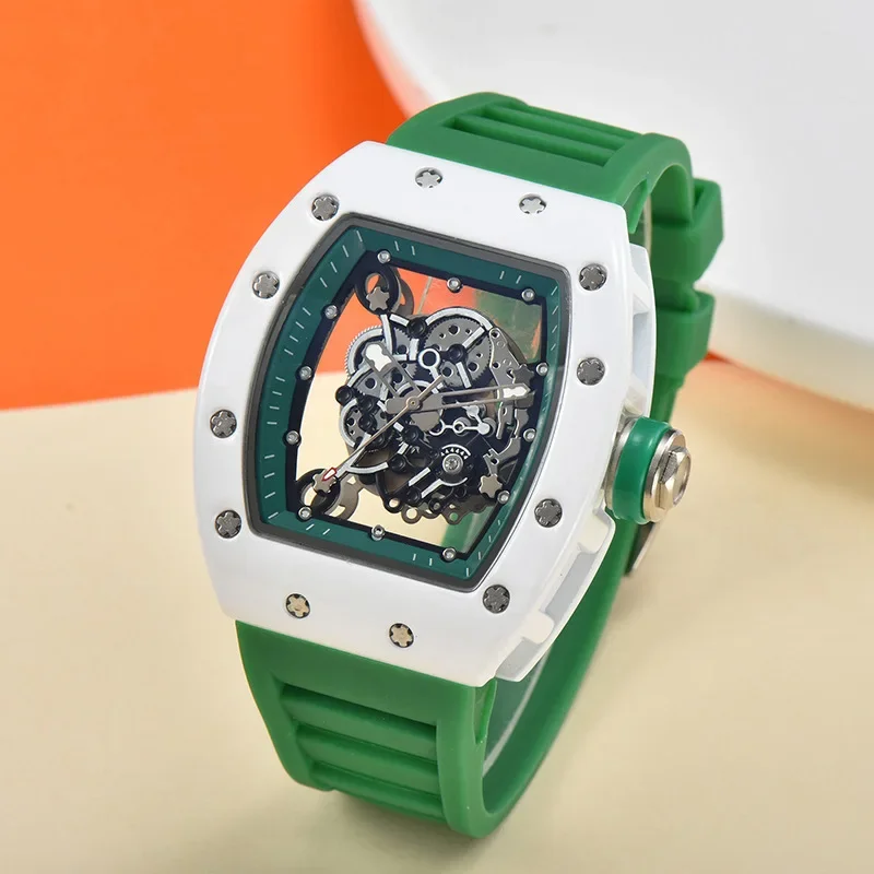 Luxury Quartz Men’s Wristwatch Hollow Skeleton Automatic Male Watch 2025 New Fashion Trend Waterproof Male Mechanical Watches