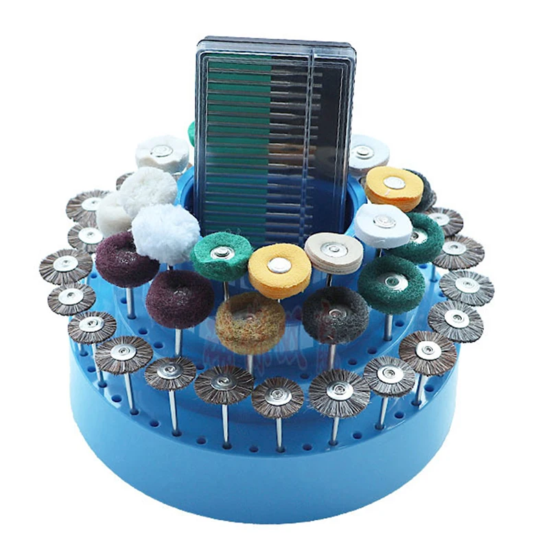 

1PC Professional Rotating Round Shape Drill Bit Storage Case Three Layers 116 Holes , Options Jewelry Making Tools