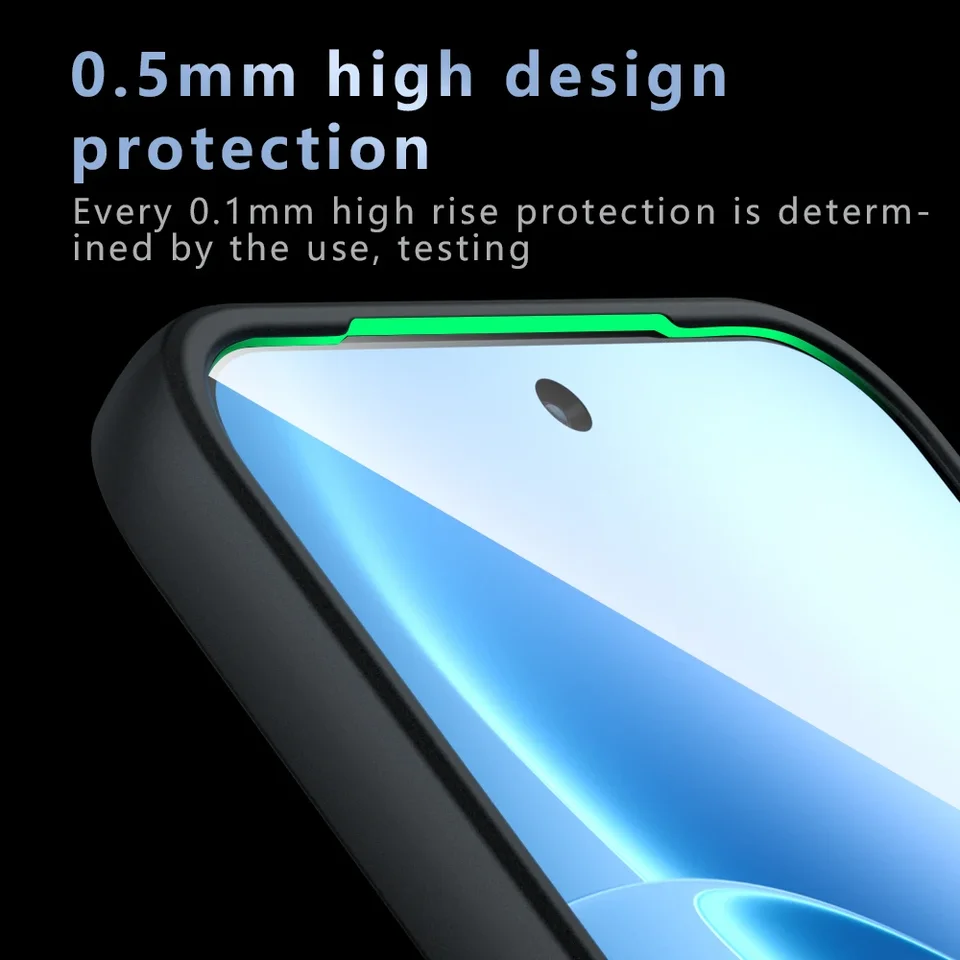 Funda para iQOO Z11 Global, PC Duro Transparente y TPU Suave de Protección 5