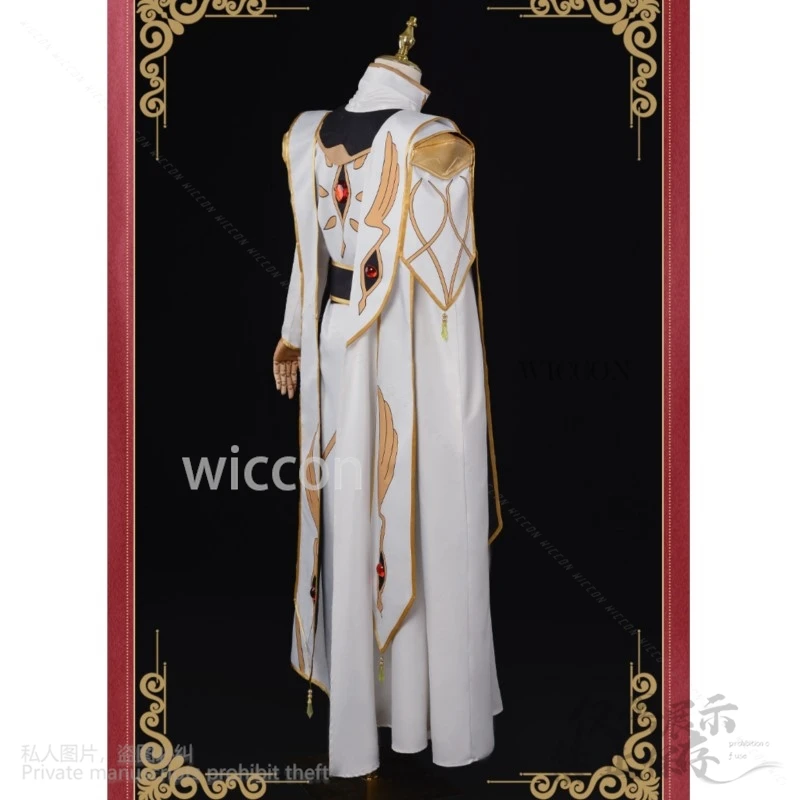 Anime CODEE GEEASS The Leloucch Lamperouge Cosplay Costume Emperor Cloak Uniform Wig Adult Man Halloween Christmas Customized