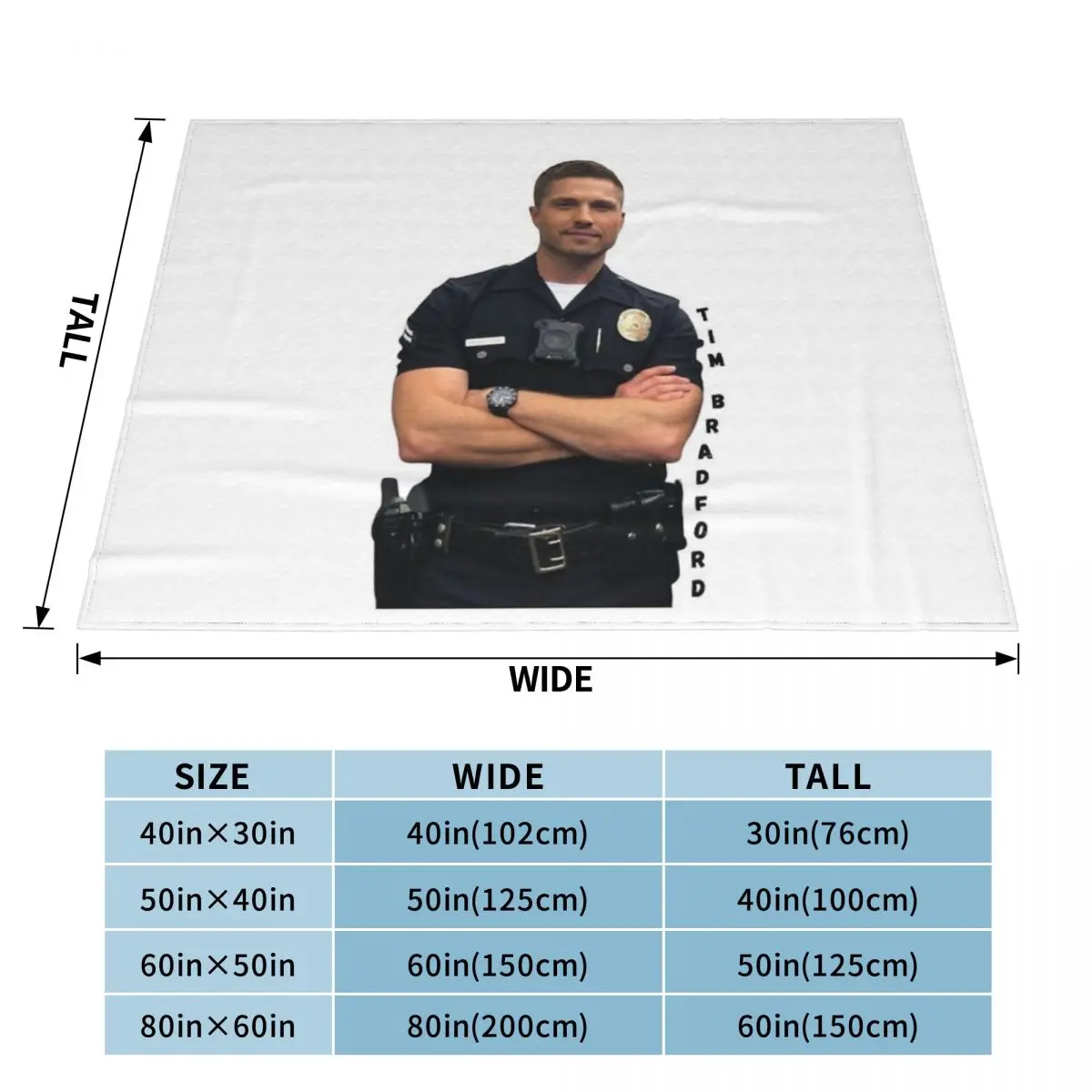 Tim Bradford, The Rookie An Ultra-Soft Micro Fleece Blanket