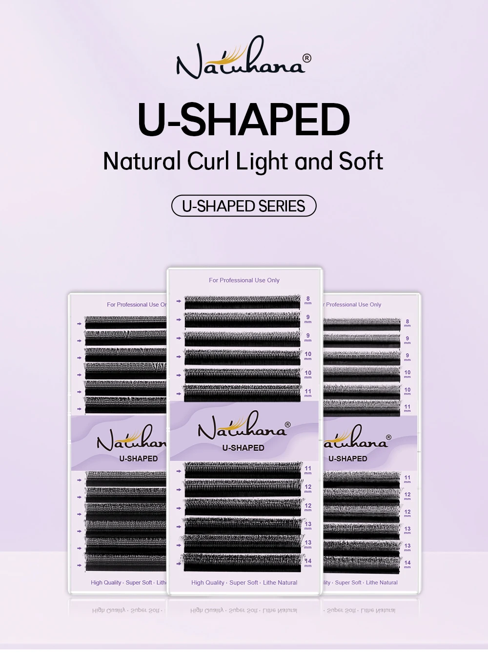 NATUHANA U-förmige 3D 4D 5D Wimpernverlängerung YY Lashes Superweiche, vorgefertigte Volumen-Fächerwimpern C/D natürliche Wispy Lash – Detail 1