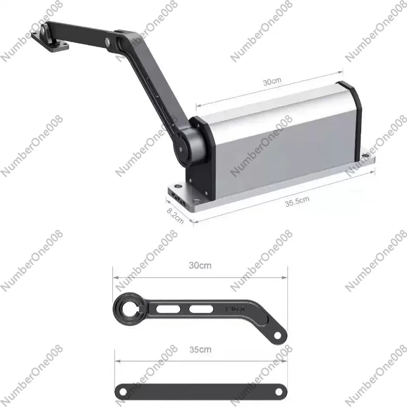 For  Automatic Gate Door Opener Side Mounted Rainproof Metal 90 Degree Electric Swing Door Operator Pull Arm Opener