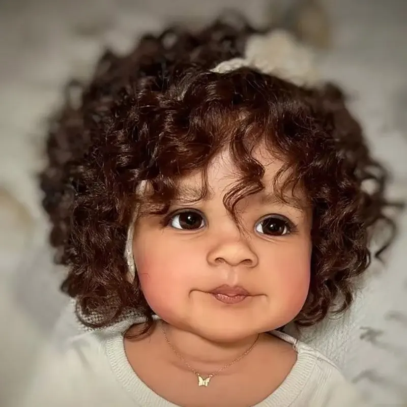 30inch Fresh Color Reborn Doll Kit Ziva Cute Baby Girl Unpainted DIY Doll Parts with Body Cloth and Eyes