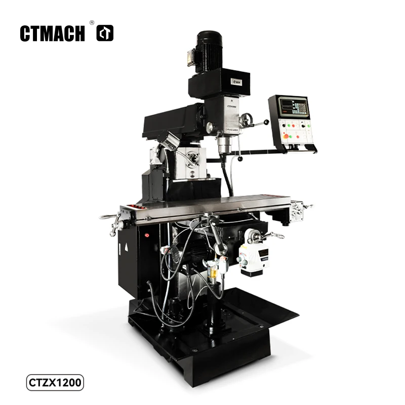 High Precision Low Cost Horizontal And Vertical Drilling CTZX1200 Knee-Type Universal Milling Hine