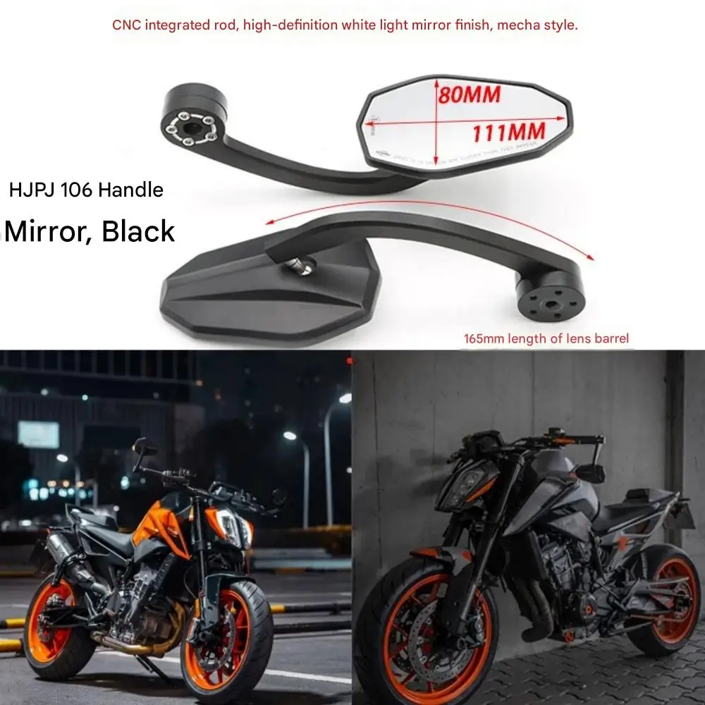 For the 250CL-X, the handlebar mirror, reflector, folding integrated pole, rearview mirror, and side mirror are modified.