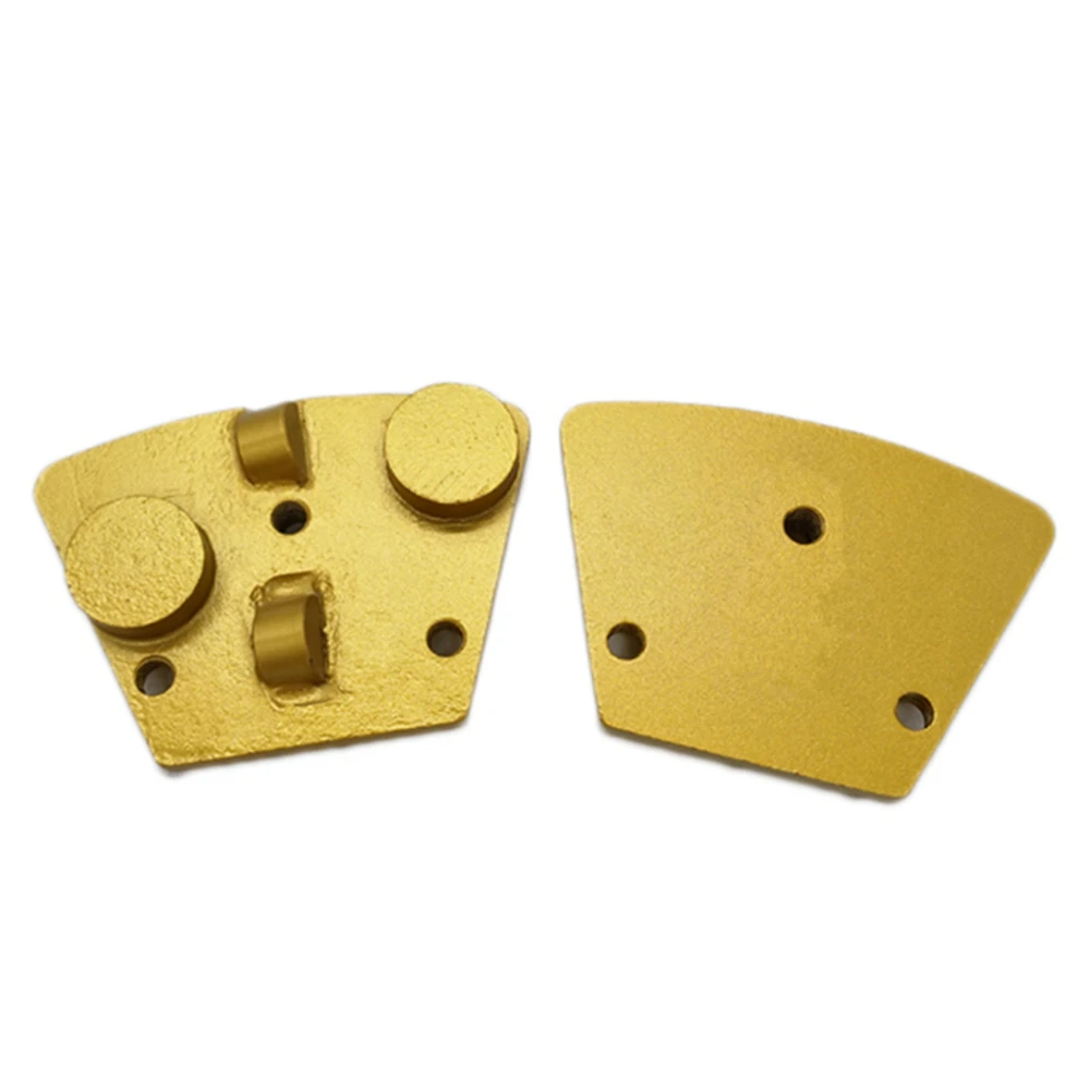 

ASL68 Three Connection Holes Blank Blastrac PCD Grinding Pad Aggressive Fast Grinding PCD Floor Segment Epoxy Remove Tools 12PCS