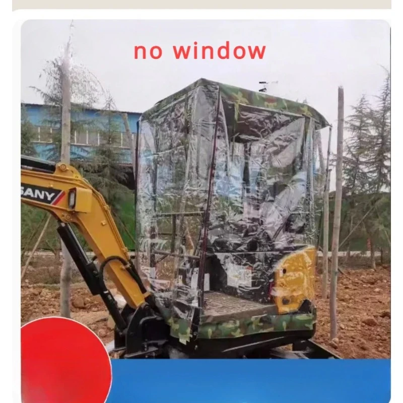 

Mini Excavator Car Cover Warm Awning Thickened Pvc Windproof FitFor Sany 16 18 Sany 26