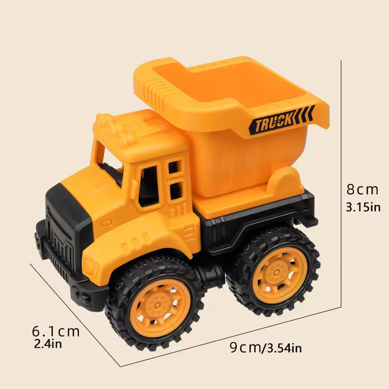 Simulation engineering truck excavator model, kids inertia excavator bulldozer toy car to give children the best gift