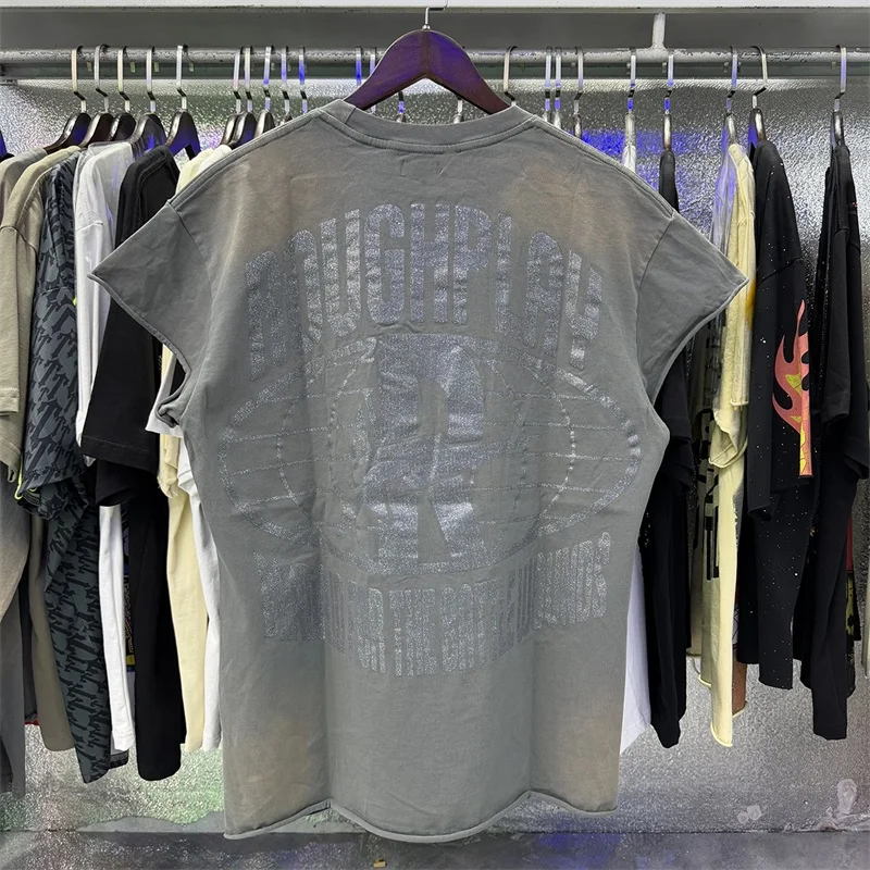 Oversized Rough Shirts Thuglife Washed Grey Men Women Sleeveless Vest T-shirts
