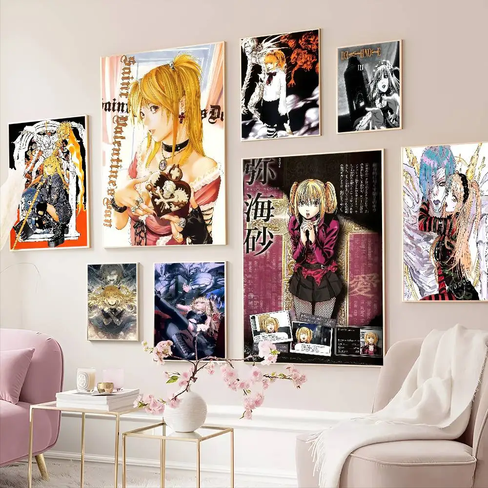 Death Note MISA MISA Anime Anime Poster Sticky HD Qualität Wand Kunst Retro Poster Für Home Kawaii Room Decor