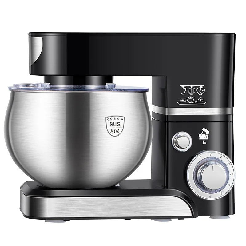 

Electric Multifunctional Vertical Kitchen Chef Machine Automatic Egg Beater Mixing Bowl Stainless Steel 4.5L Dough Hook