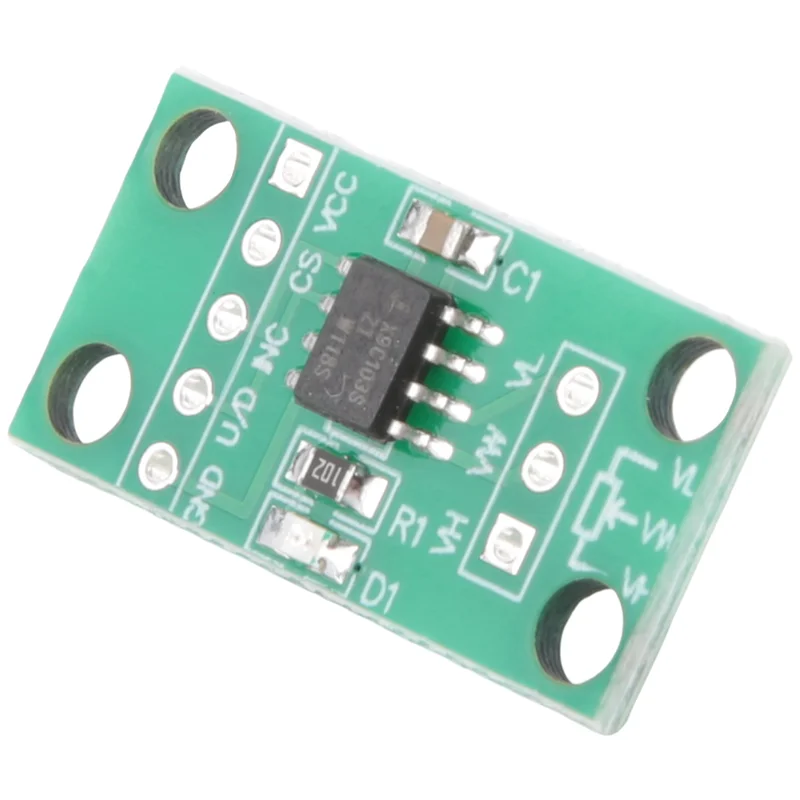 

-MEOF X9C103S Digital Potentiometer Module Green PC+Metal 100K 100Th Order Digital Potentiometer Circuit