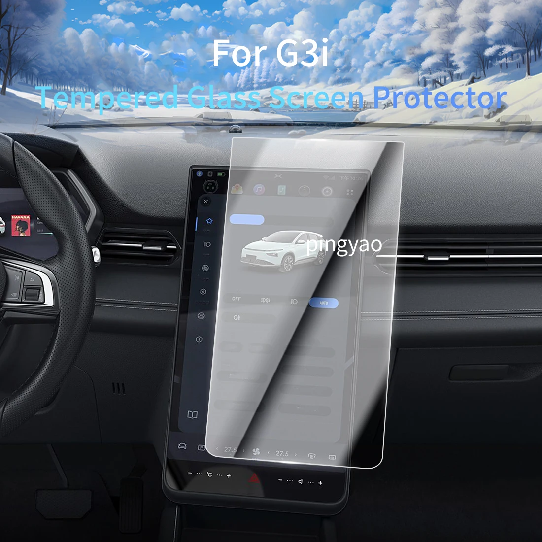 

Car Sticker Screen Protector Navigation Display Tempered Glass Protective Film Car Accessories Vehicle For22 xiaopeng G3I