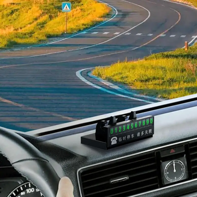 Plat nomor parkir Diffuser, Display nomor telepon berhenti sementara aman multifungsi Display nomor telepon berhenti otomatis