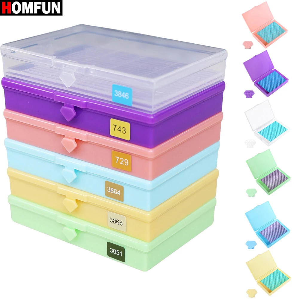 

HOMFUN Многофункциональные лотки для хранения предметов для вышивания 2-в-1, лотки для аксессуаров для алмазной живописи с откидными крышками, контейнеры для бисера