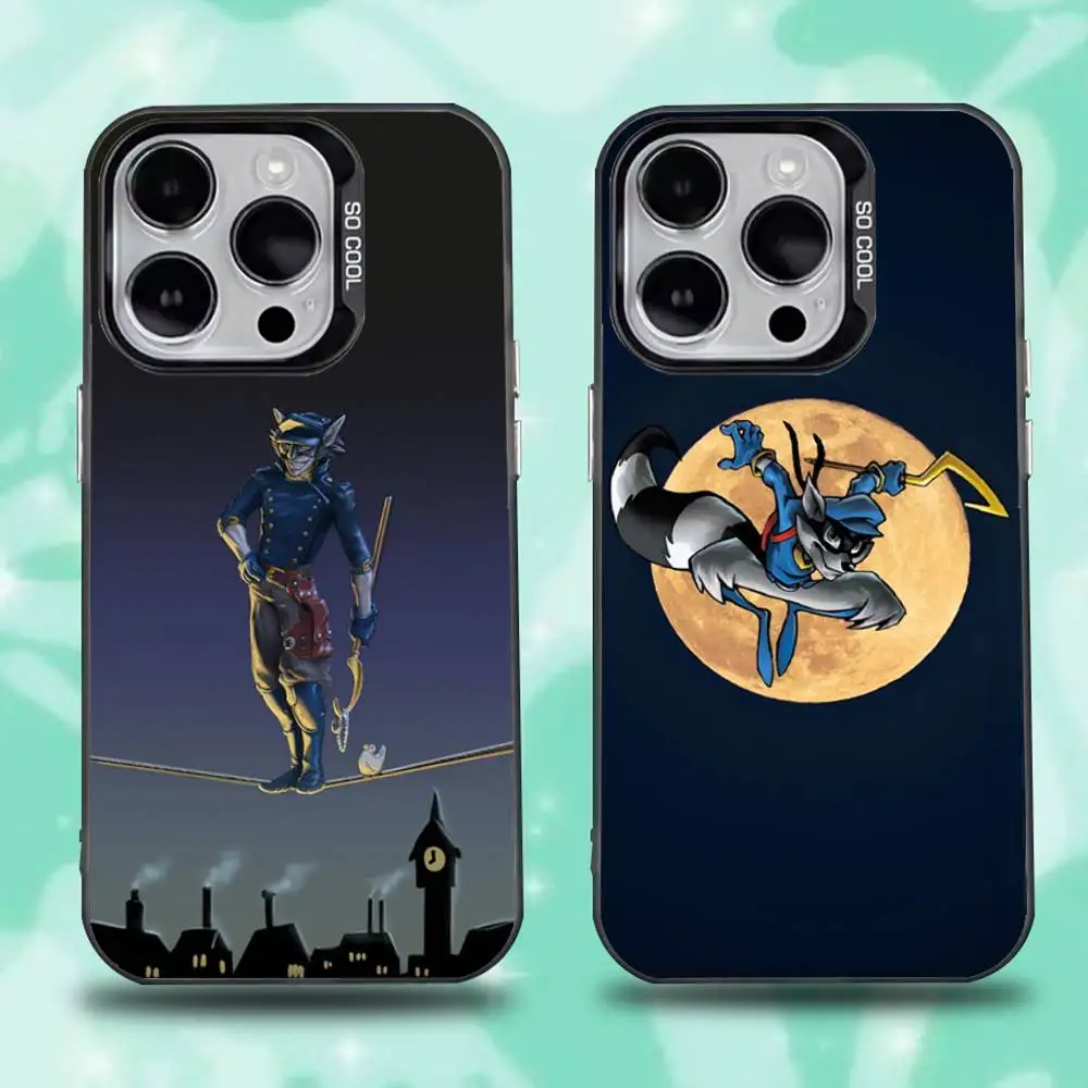 

Cartoon Sly C- Cooper Phone Case For iPhone 16,15,14,13,12,11,Pro,Max,Plus,Mini,XS,SE Anti Fall Black Matte Hard Bumper