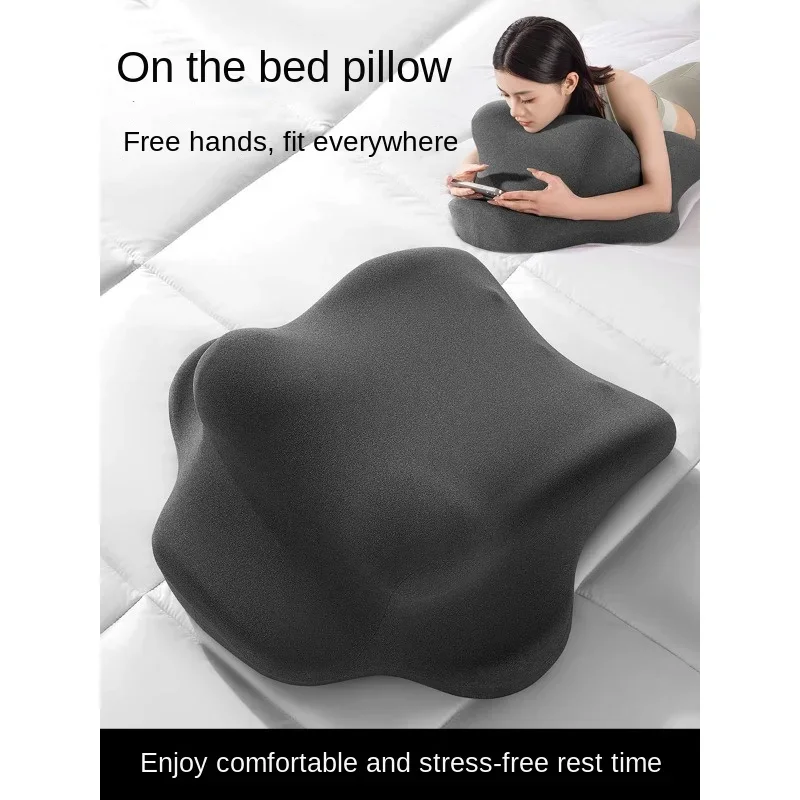 Multi-functional Prone Pillow for Bed, Posture Correction Lumbar Support, and Phone Gaming Pillow