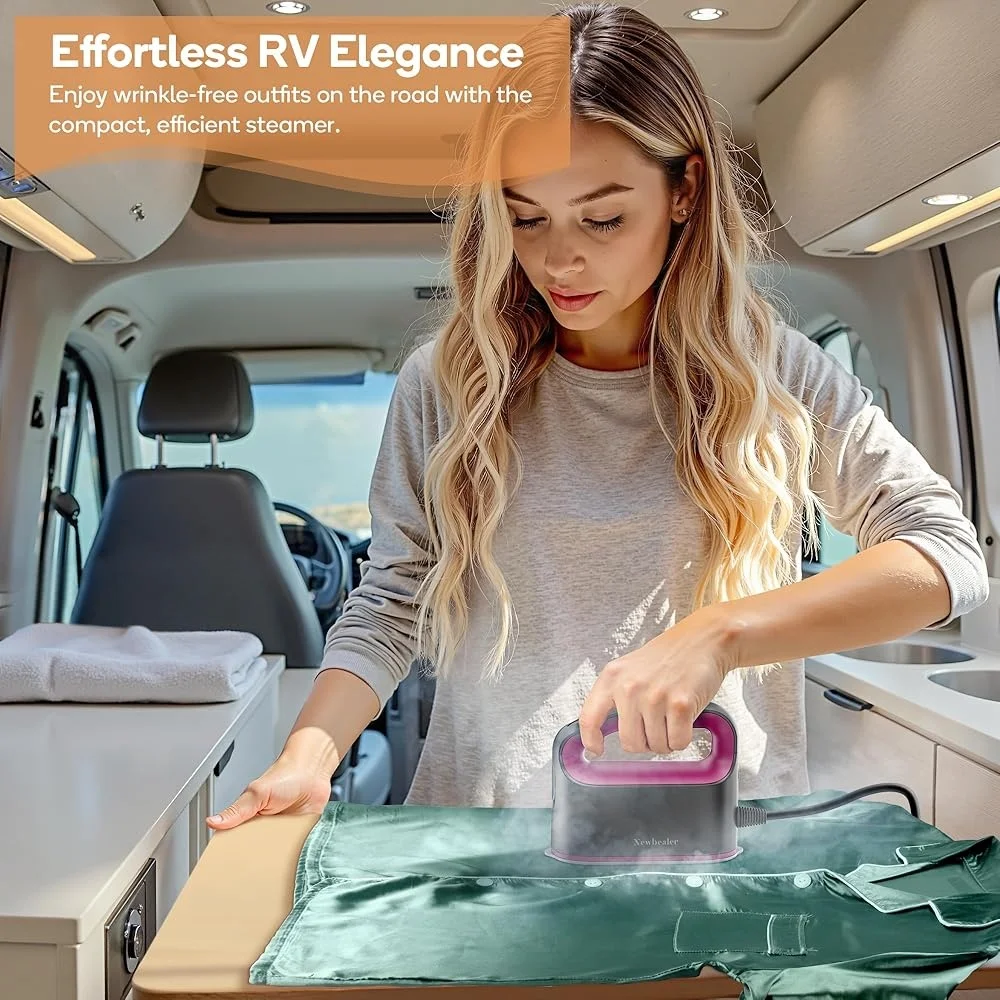 Ferro da stiro a vapore intelligente 1200W Turbo Steam professionale 3 modalità di calore Calore rapido 45s 360 °   Serbatoio da 6 once con design antiaderente con spegnimento automatico a prova di perdite