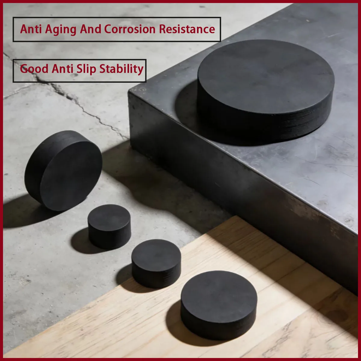Thick 1-10mm, diameter 8-100mm, black rubber solid pad used for pipelines, motors, automobiles, etc
