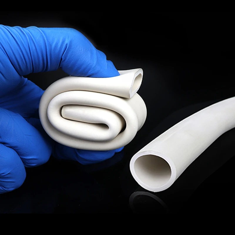 1m/Lot Inner Diameter 3~32mm Vacuum Rubber Hose Milk White High-temperature Resistant Soft Hose High Pressure Chemical Hose