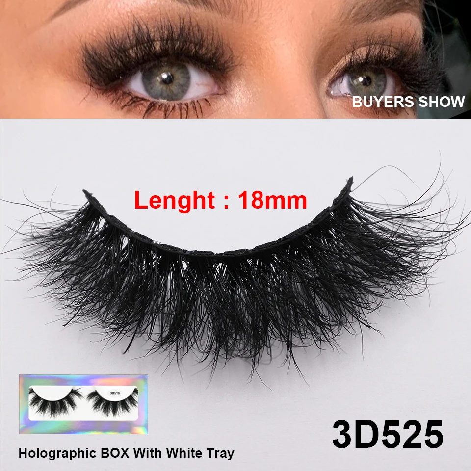 RED SIREN Strip Ciglia Visone Soffici Ciglia Finte Naturali 16mm 18mm Cruelty Free Riutilizzabili Ciglia di Visone Wispy Trucco di Lusso