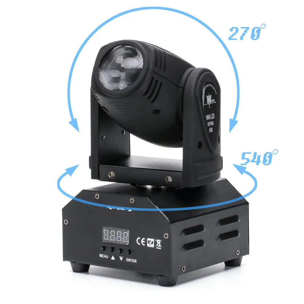 Mini RGBW LED 10W LED Beam Moving Head Light High Power 10Watt Quad Stroboscope LED Kuat Beam untuk Pesta Disko DJ Light