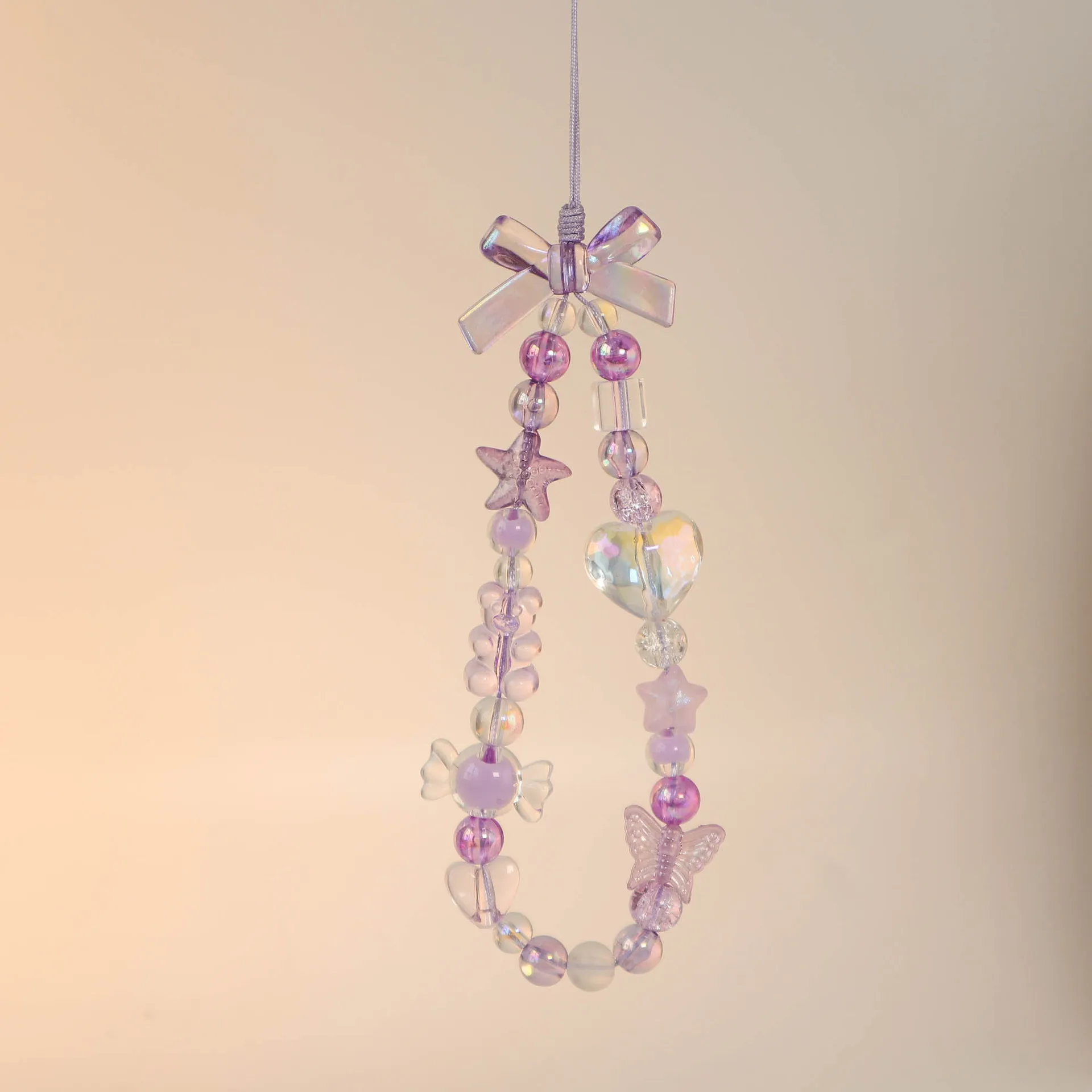 الإبداعية انفجار القوس الهاتف المحمول قلادة المتخصصة الحب حقيبة قلادة ستار كاميرا Ccd الحبل الأرجواني مفتاح سلسلة هواتف المحمول #3