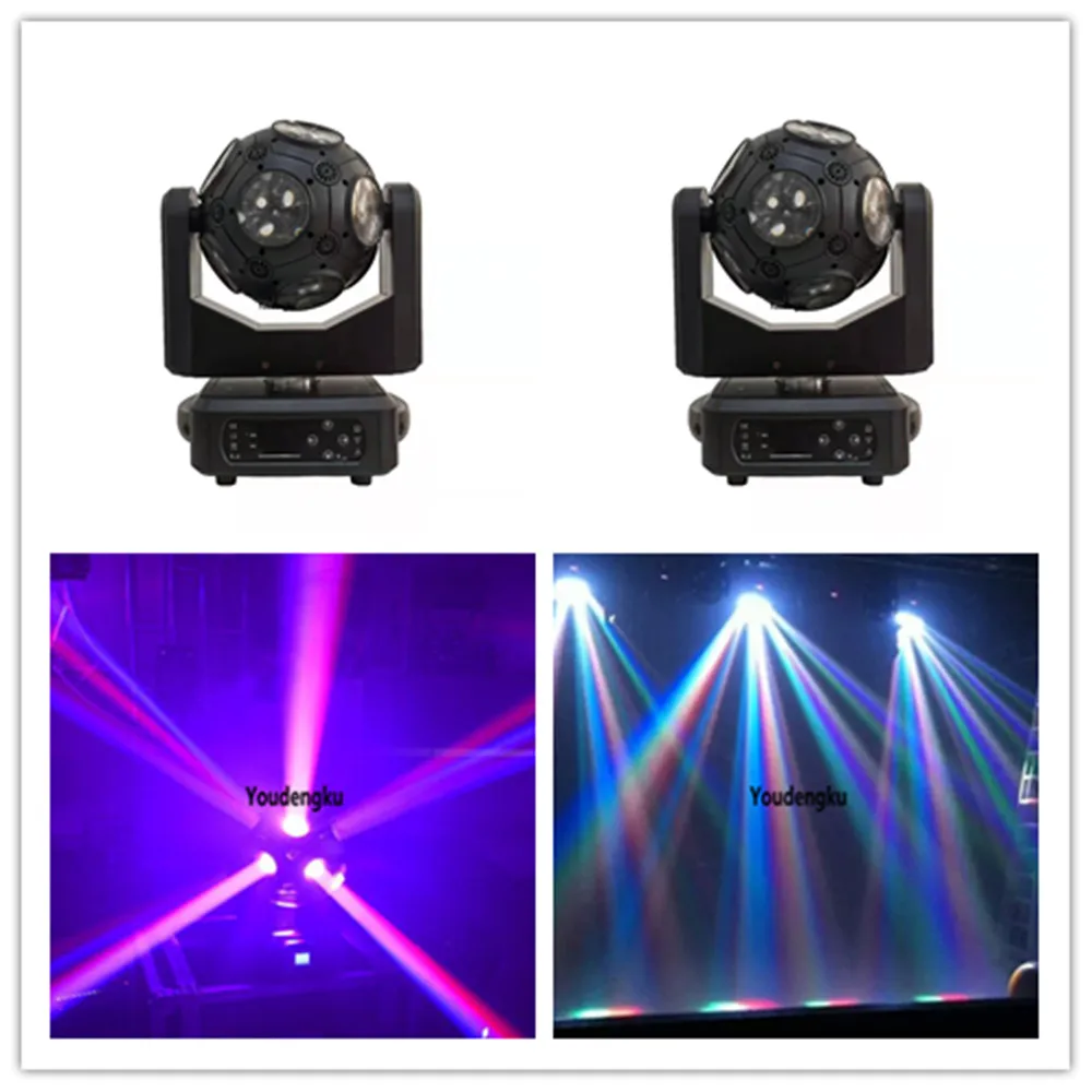 2pcs led beam moving heads stage party disco 12x15w 4in1 rgbw led football beam 360 rotation led moving head light