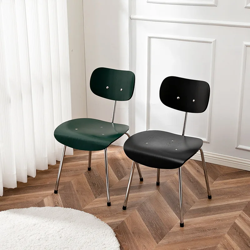 

Nordic dining chair modern simple restaurant casual back chair Internet celebrity antique desk stool ant