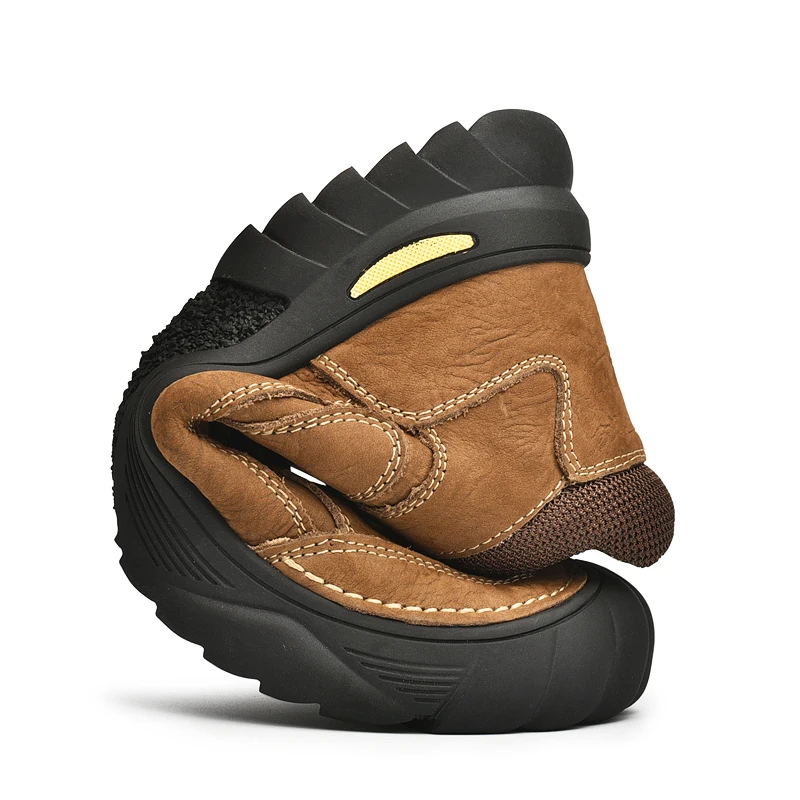 Botas senderismo hombre piel vacuno impermeable antideslizantes HIKEUP - imagen 4