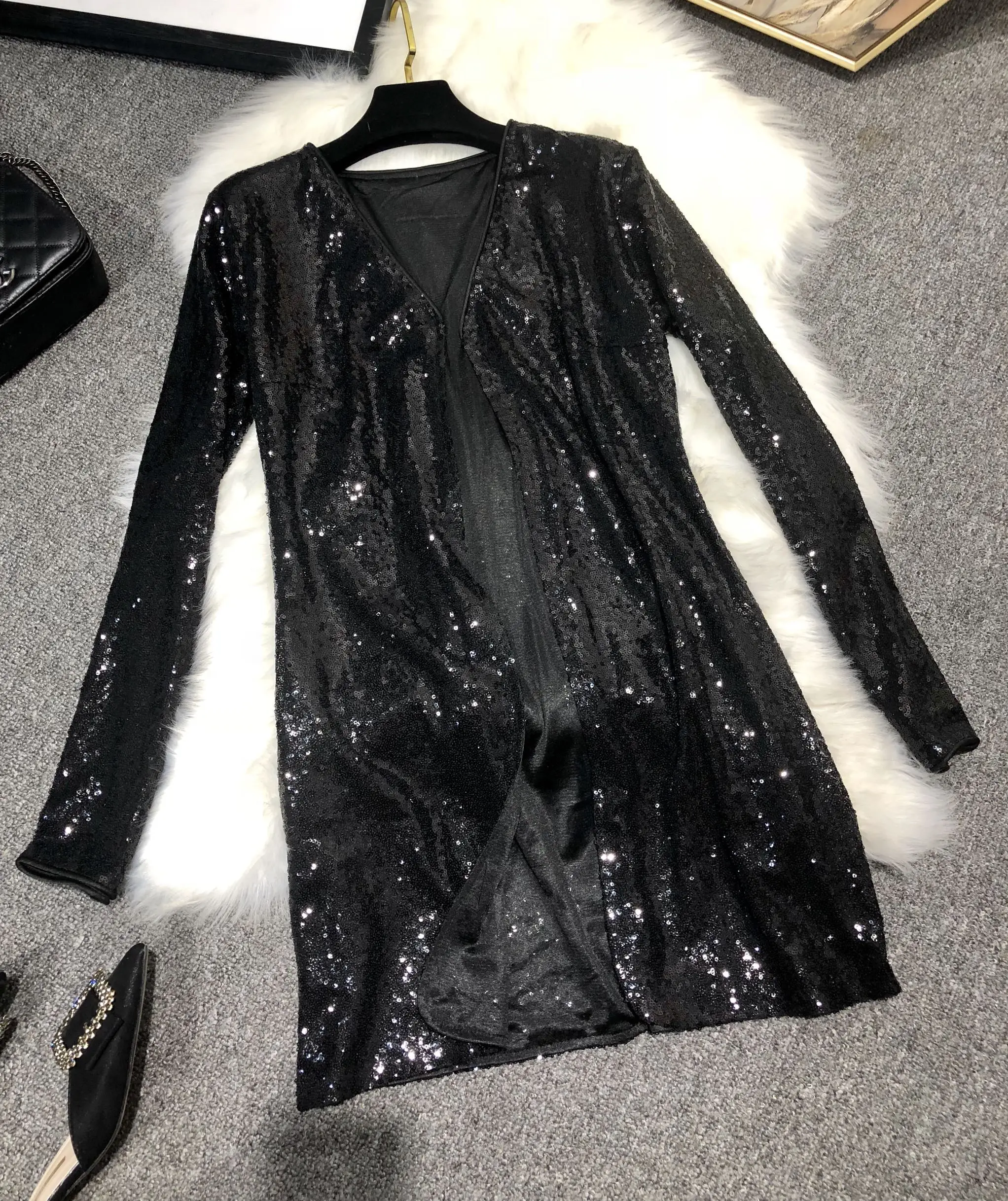 Take Party Disco Night Clubs on Site Women\'s Jacket Spring  White Blazer Women   Sequin Blazer Women