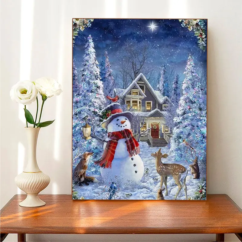 

5D DIY Diamond Art Painting Christmas Diamond Painting Mosaic Home Decoration Christmas's Present Style E